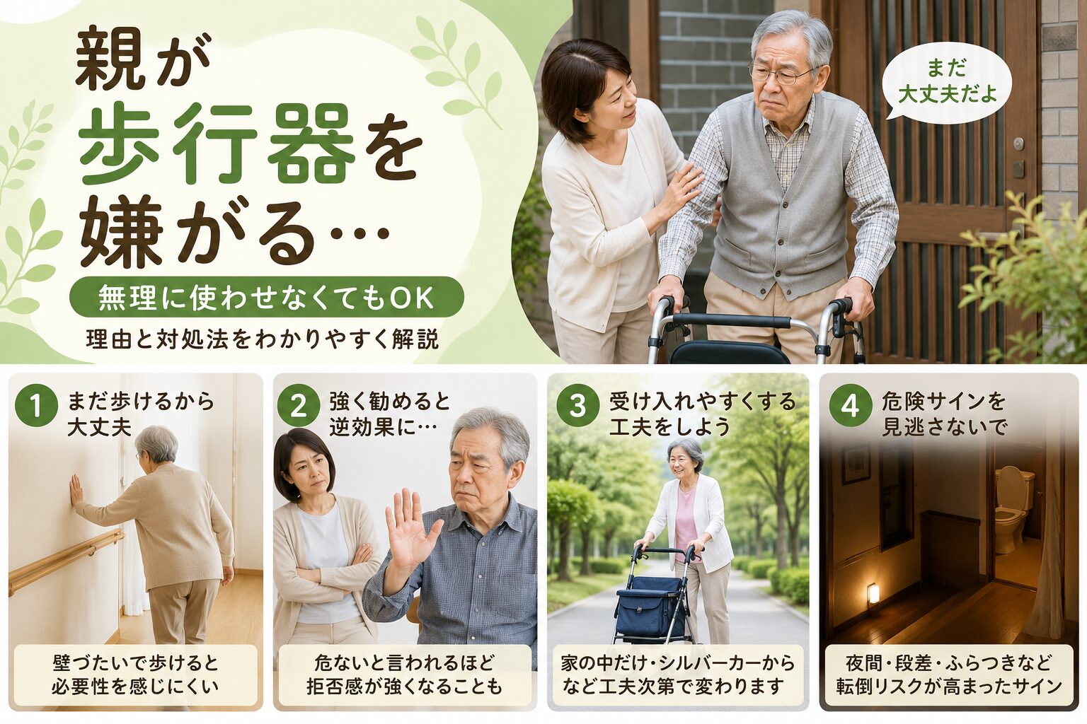 親が歩行器を嫌がる理由と対処法 1