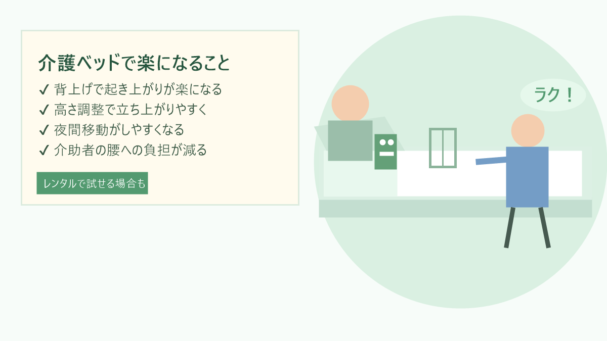 介護ベッドで楽になること