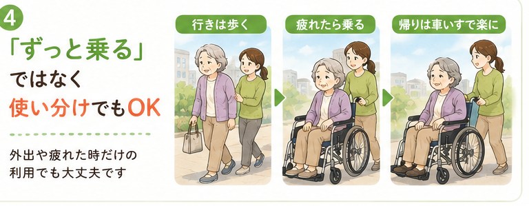 ずっと乗るではなく使い分けでもOK