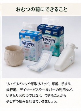 おむつの前に段階的に考える選択肢