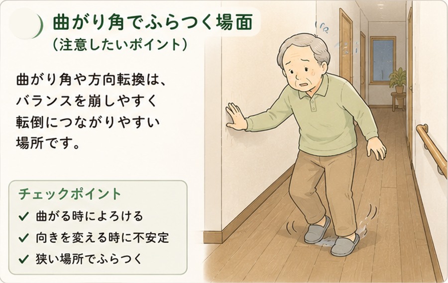 廊下を壁づたいで歩くようになった時の転倒予防 2