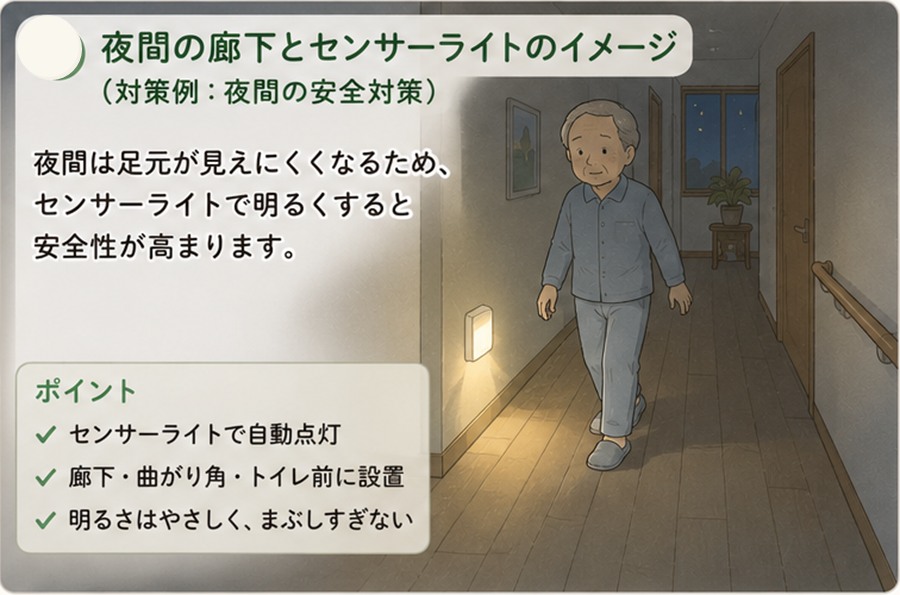 廊下を壁づたいで歩くようになった時の転倒予防 4