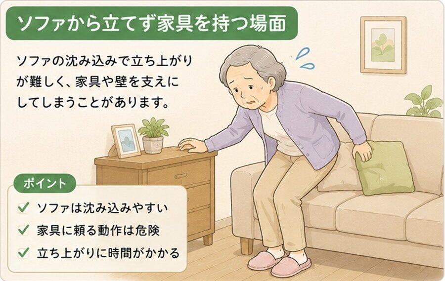 立ち上がる時によろける時の転倒予防 2